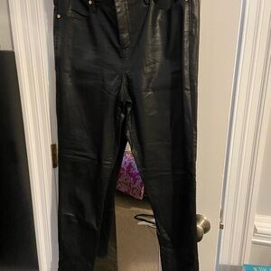 Lilly Pulitzer Black Leather Pants size 14